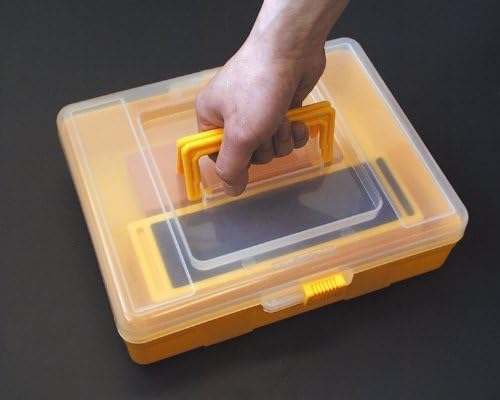 Transportkoffer und Aufbewahrungskoffer mit Halterung für Schleifsteine und Wassertank Suehiro Aufbe