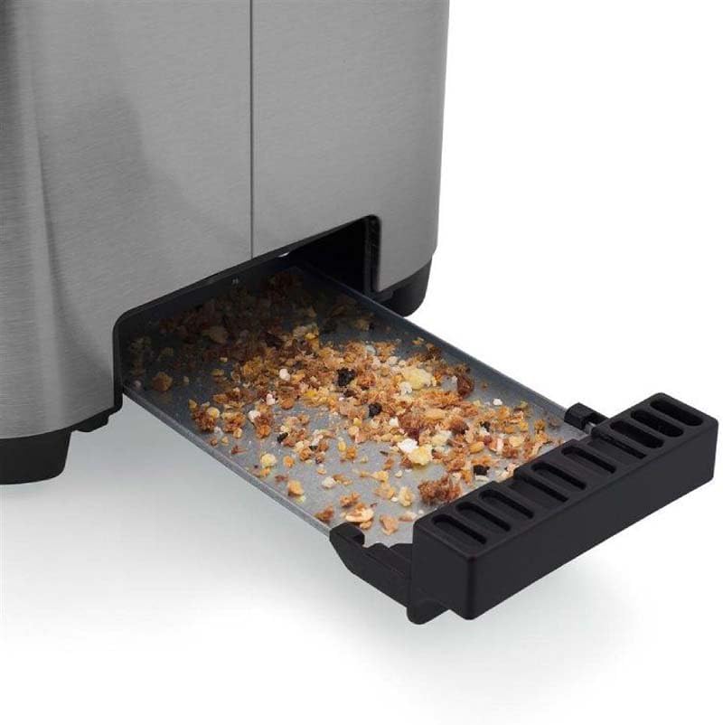 Princess 142402 Steel Toaster 2 Langer Schlitz - 7 einstellbare Stufen - 1400 W 4 Toasts Langer Schl