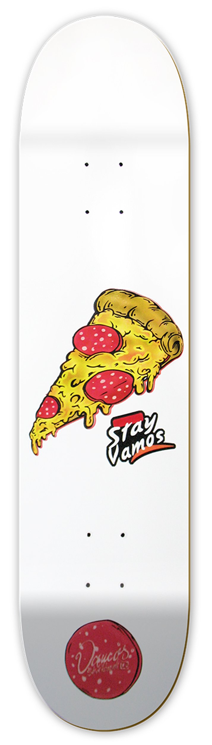 Skateboard Deck | Pizza Design | 100% Canadian Hardrock Maple | mit Griptape | Diverse Grössen 8,25,