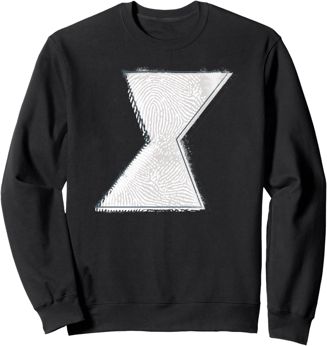 Marvel Black Widow Hourglass Fingerprint Sweatshirt