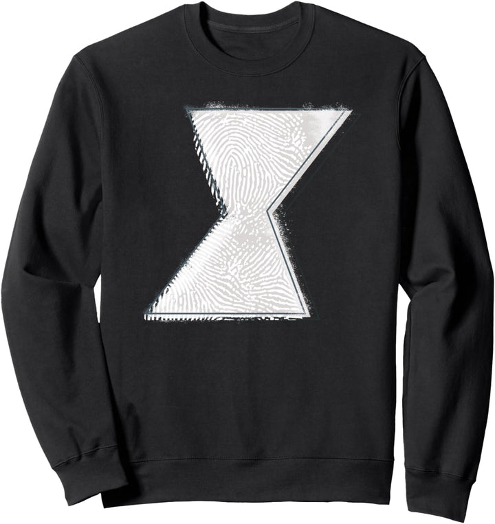 Marvel Black Widow Hourglass Fingerprint Sweatshirt