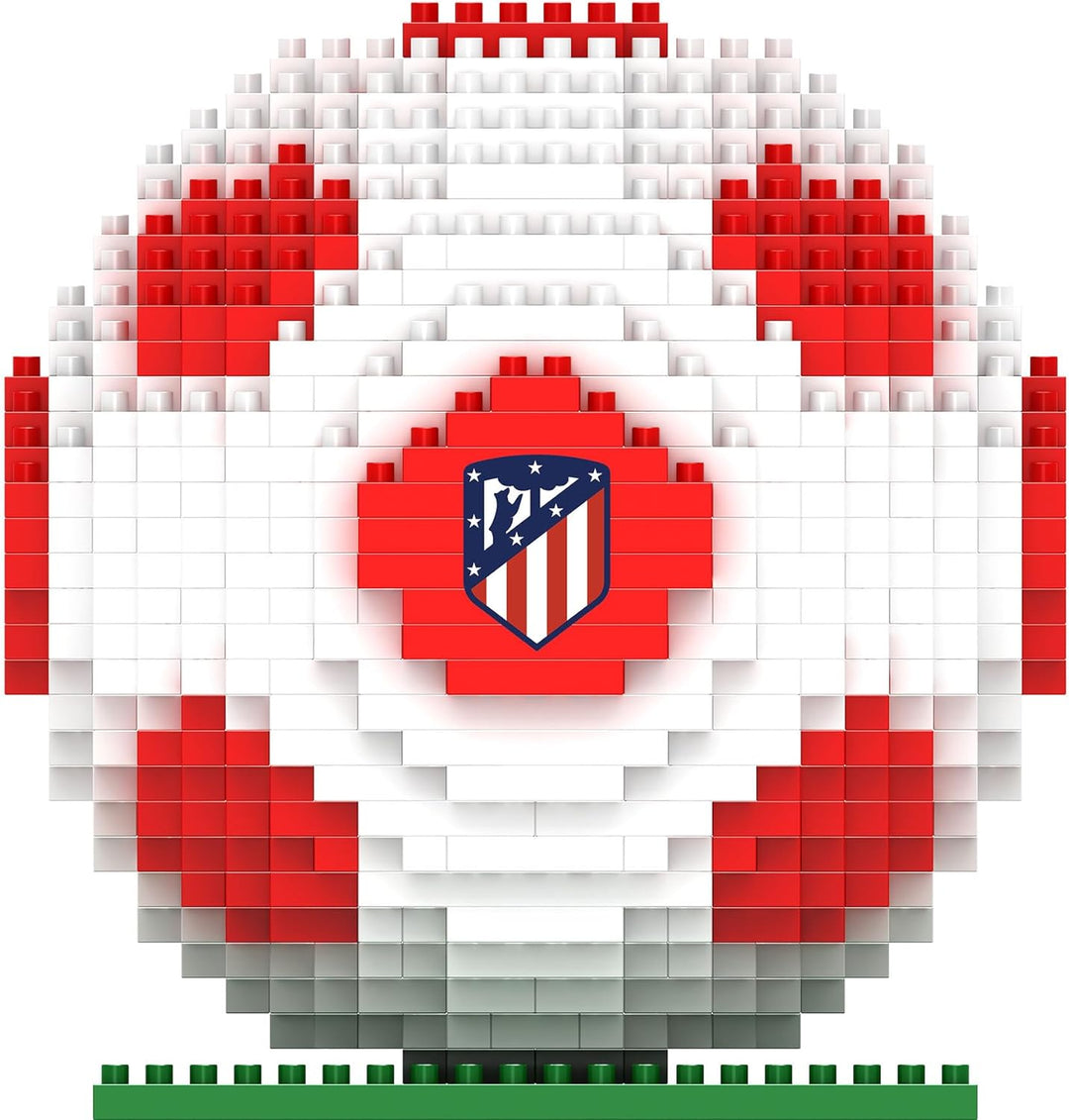 FOCO Offizielles Lizenzprodukt Atletico Madrid BRXLZ-Steine 3D-Fussball BAU-Set