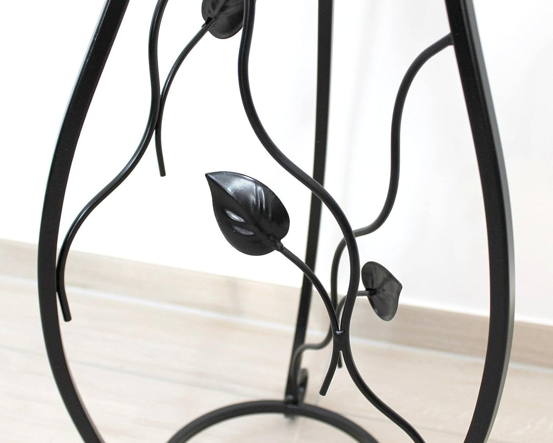 DanDiBo Blumensäule Metall Schwarz 90 cm Blumenständer KW405 Pflanzensäule Pflanzenständer Blumenhoc