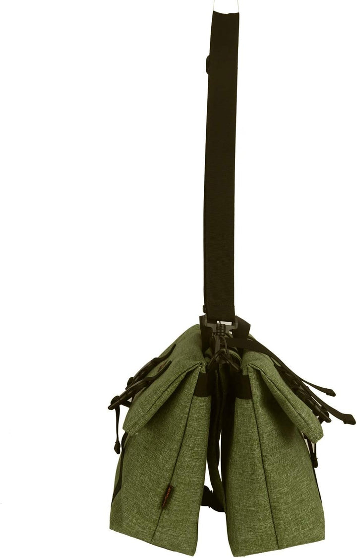 TOURBON Nylon doppelte Fahrradtasche Schultertaschen Rear Rack Stamm Motorrad Tail Sitz Fahrradtasch
