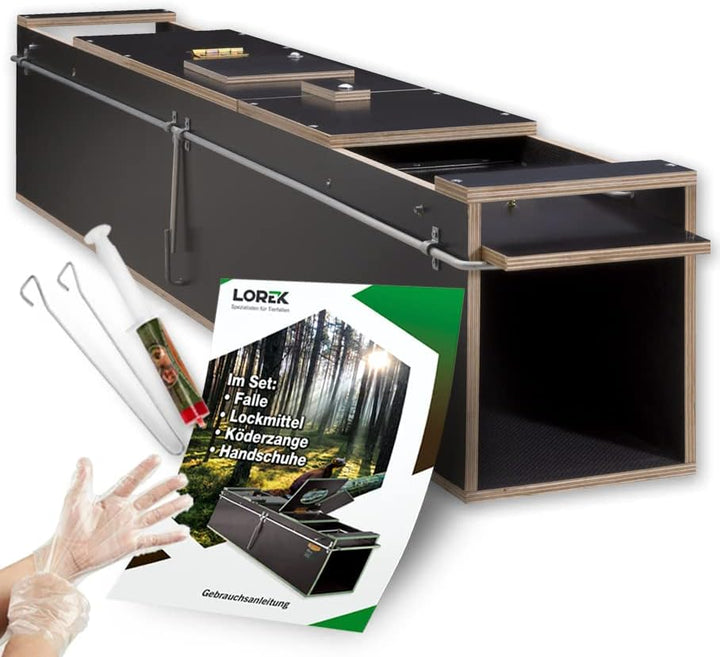 Marderfalle 120cm inkl Lockmittel Holzfalle Lebendfalle Kastenfalle Tierfalle Marderabwehr Falle