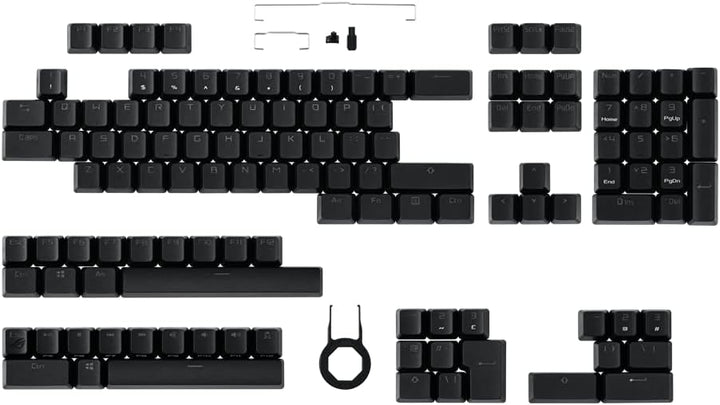 ASUS ROG PBT Doubleshot Keycap Set (Tastenkappen, robustes PBT, verkürzter Schaft, mittelhohe Profil