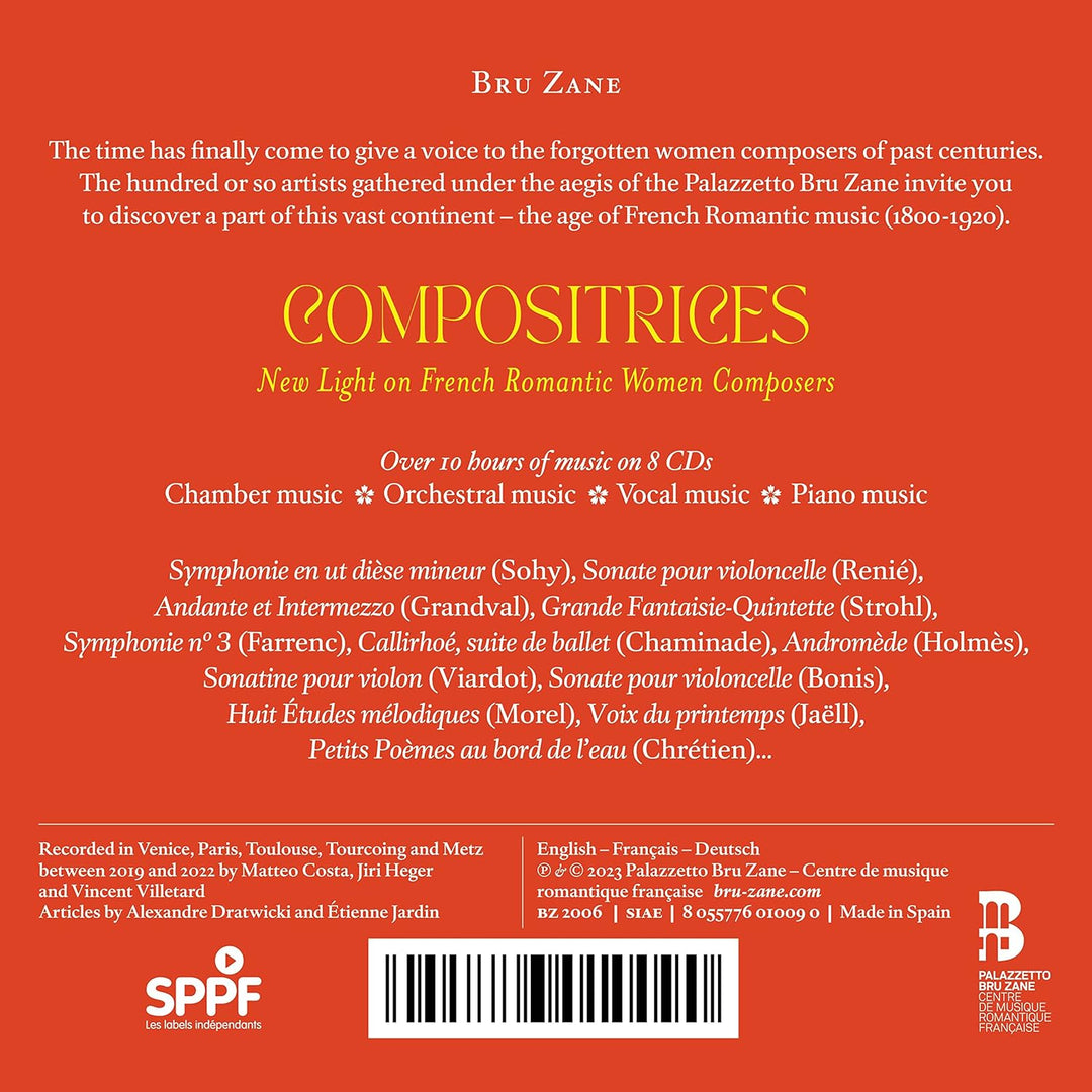 Compositrices: New Light on French Romantic Women Composers, Audio-CD