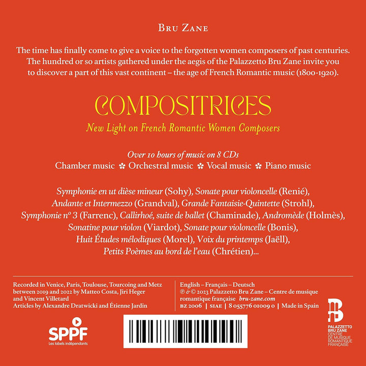 Compositrices: New Light on French Romantic Women Composers, Audio-CD