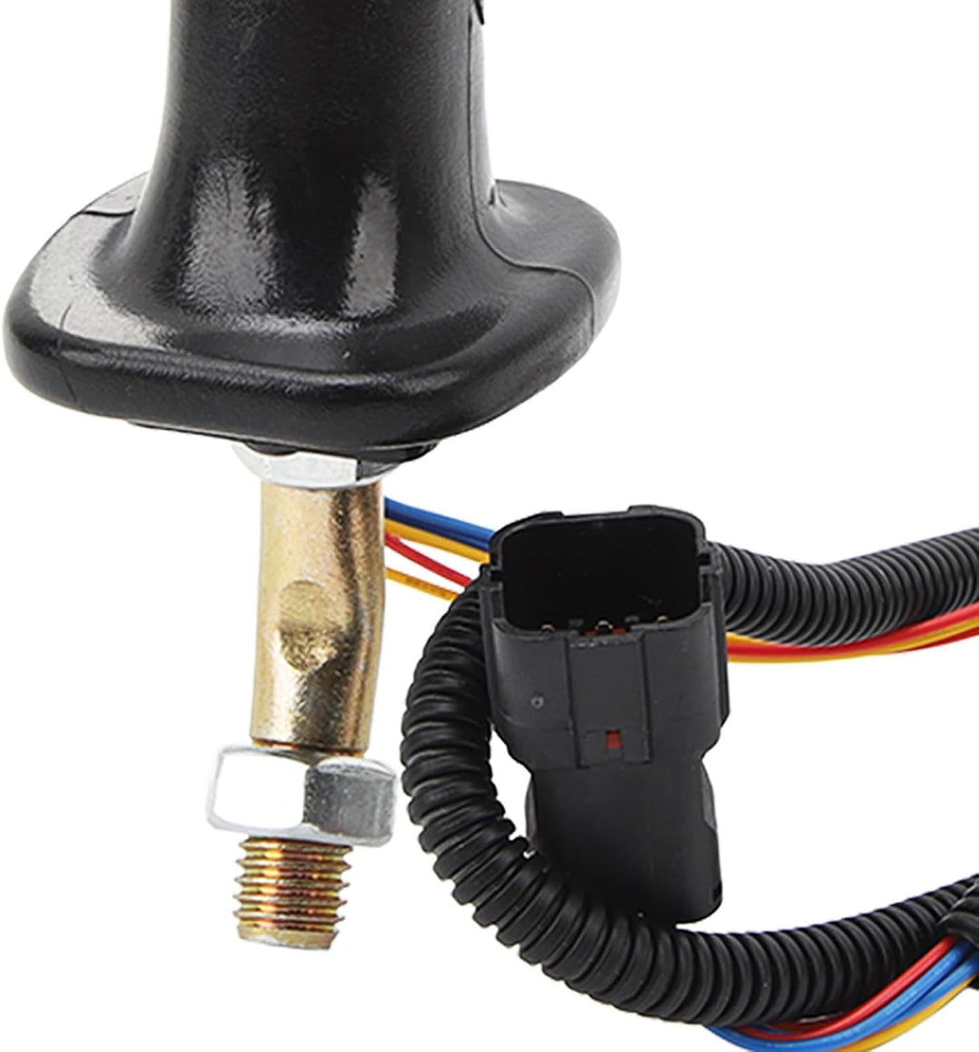 3-Tasten-Bagger-Joystick-Griffe, 2 Stück, Schwarz, 6-polig, ABS-Aluminiumlegierung, Verschleissfest,