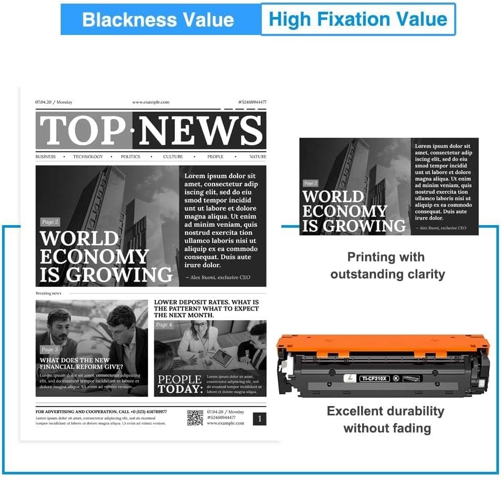 TRUE IMAGE Kompatibel Tonerkartusche als Ersatz für HP 131X CF210X 131A CF210A Laserjet Pro 200 Colo