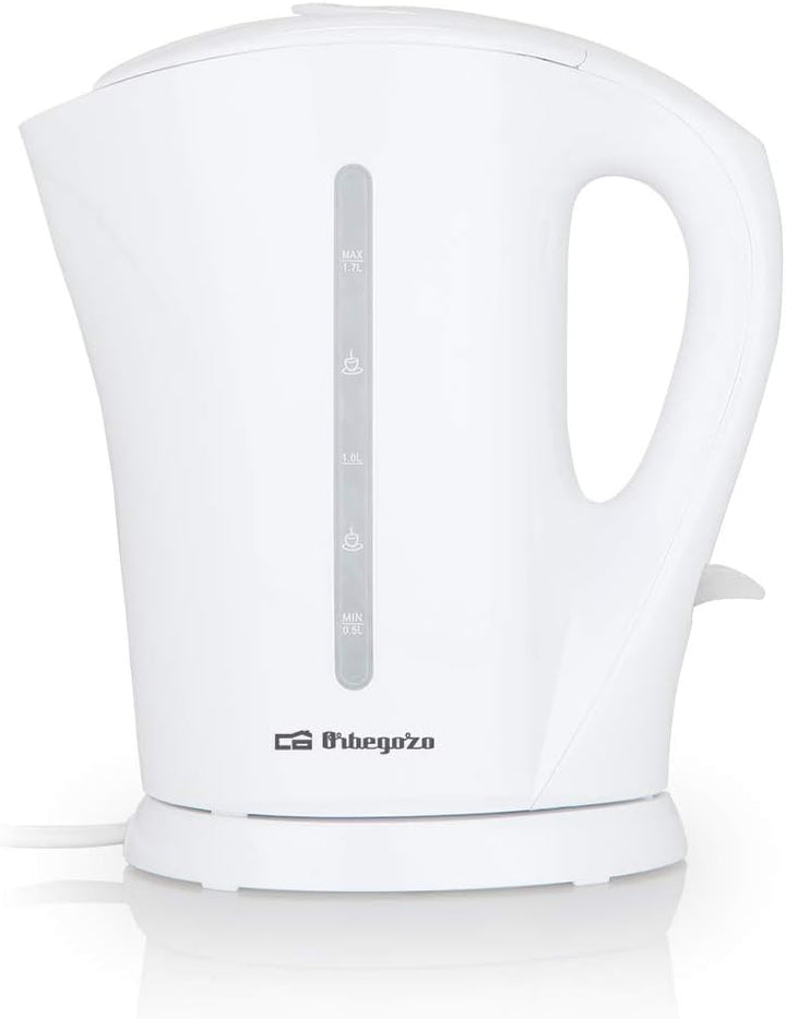 Orbegozo KT 6003 Elektrischer Wasserkocher, 1,7 Liter Fassungsvermögen, BPA-frei, 2200 W Leistung