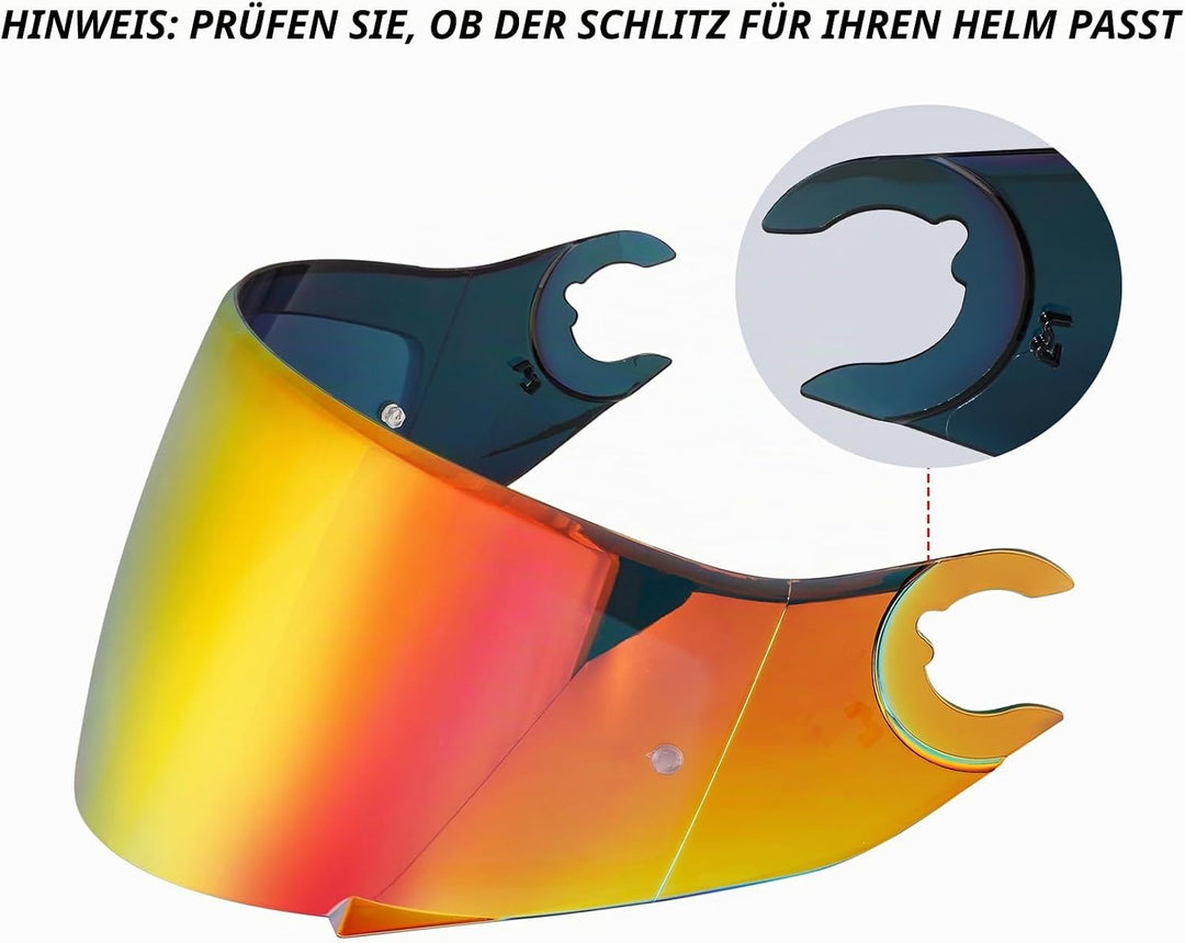 Helmvisier für D Skwal D-Skwal 2 Spartan,Motorradhelm Visier,Motorrad Windschutz Helm Objektiv Visie