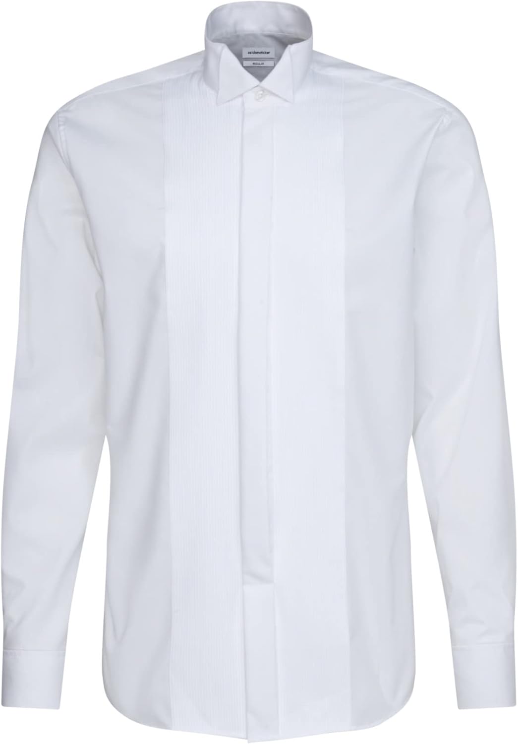 Seidensticker Herren Smokinghemd Shaped Langarm Kläppchenkragen Bügelfrei 100% Baumwolle 40 Weiss, 4