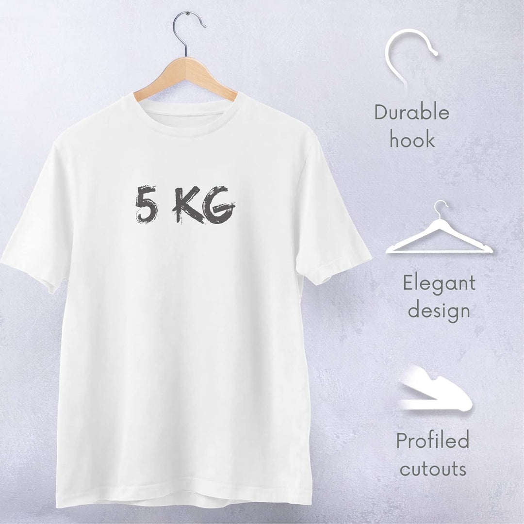 OGIVO Kleiderbügel aus Holz - Holzbügel Natur für Ihren Garderobe - Haken um 360° drehbar - Einkerbu