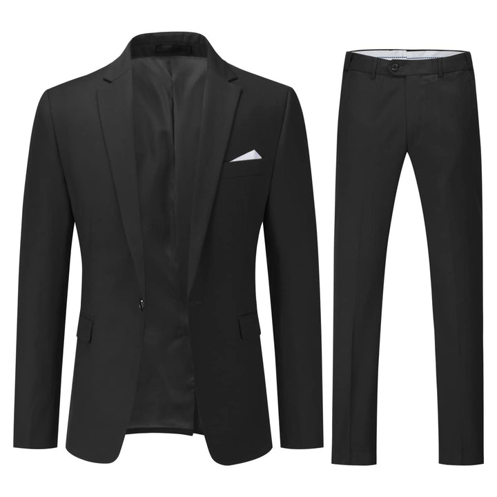YOUTHUP Anzug Herren 2 Teilig Slim Fit Herrenanzug Business Hochzeit Modern Anzüge Sakko Anzughose 3