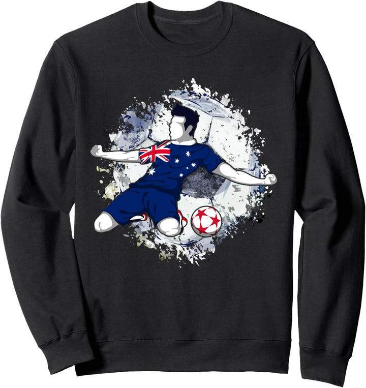 Australien Fussball Australische Nationalflagge Soccer Lovers Sweatshirt