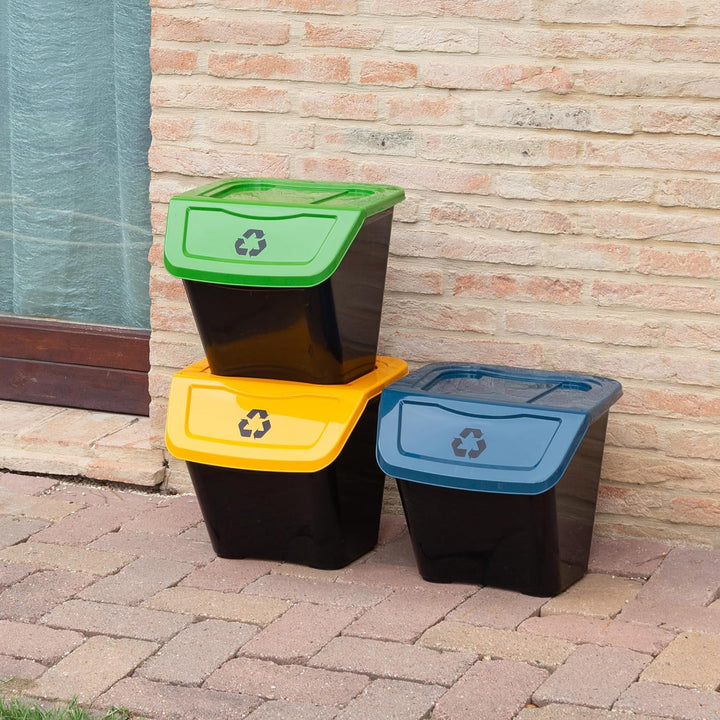 DEA-home ART436 Recyclingbehälter Ecobin, Grösse 41 x 41 x 35 cm, schwarz