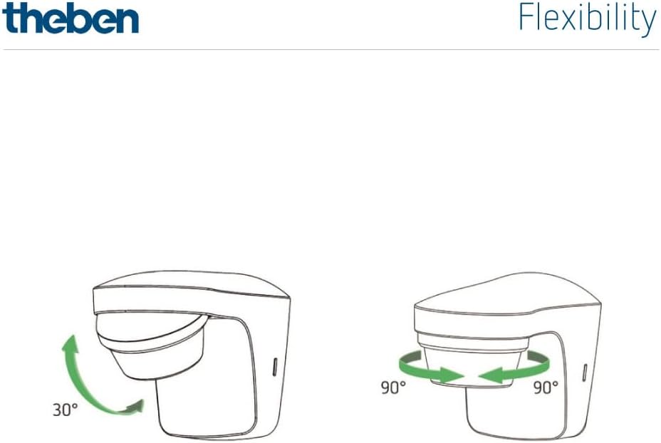 Theben 1010510 theLuxa S360 WH - Bewegungsmelder (PIR) - Automatische Beleuchtungssteuerung - Impuls