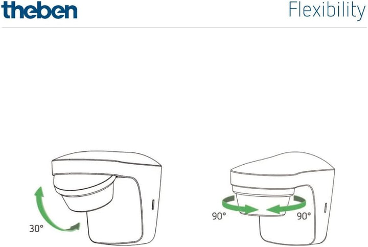 Theben 1010510 theLuxa S360 WH - Bewegungsmelder (PIR) - Automatische Beleuchtungssteuerung - Impuls