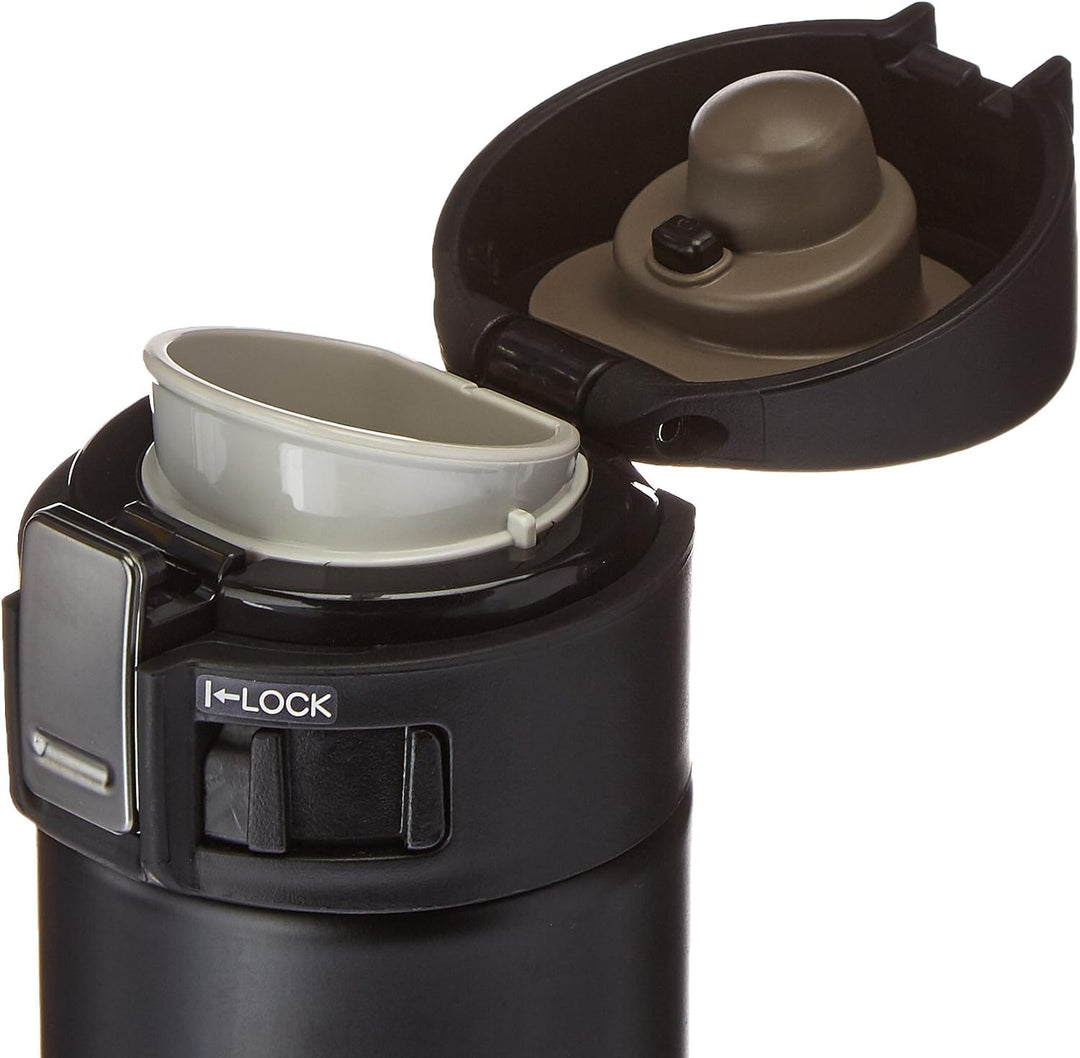 Zojirushi Reisebecher, Edelstahl, 480 ml, edelstahl, Schwarz, 6.7 x 6.7 x 23 cm 6.7 x 6.7 x 23 cm Sc