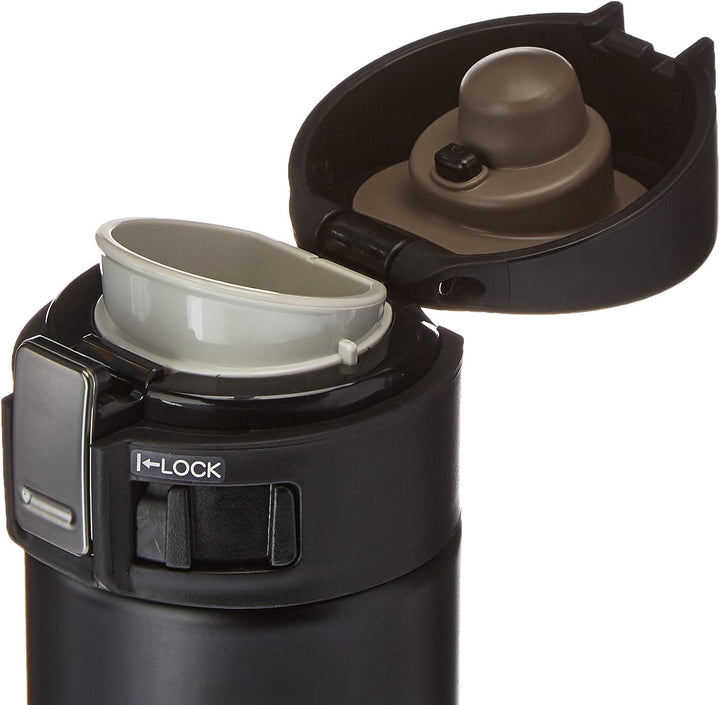 Zojirushi Reisebecher, Edelstahl, 480 ml, edelstahl, Schwarz, 6.7 x 6.7 x 23 cm 6.7 x 6.7 x 23 cm Sc