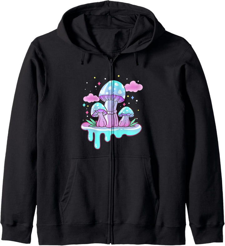 Kawaii Pastell Goth Pilze Kapuzenjacke