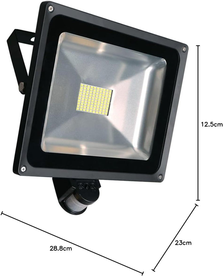 80W SMD Fluter mit Bewegungsmelder LED Strahler Warmweiss warmweiss Licht IP65 Wasserdicht LED Lampe
