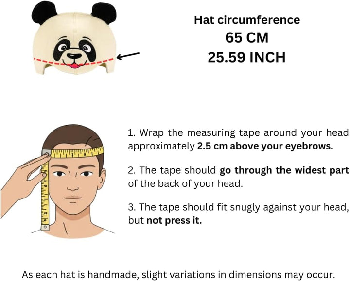 Natural Textile Saunahut 'Sauna Panda' White - 100% organische Wollfilzmützen - Schützen Sie Ihren K