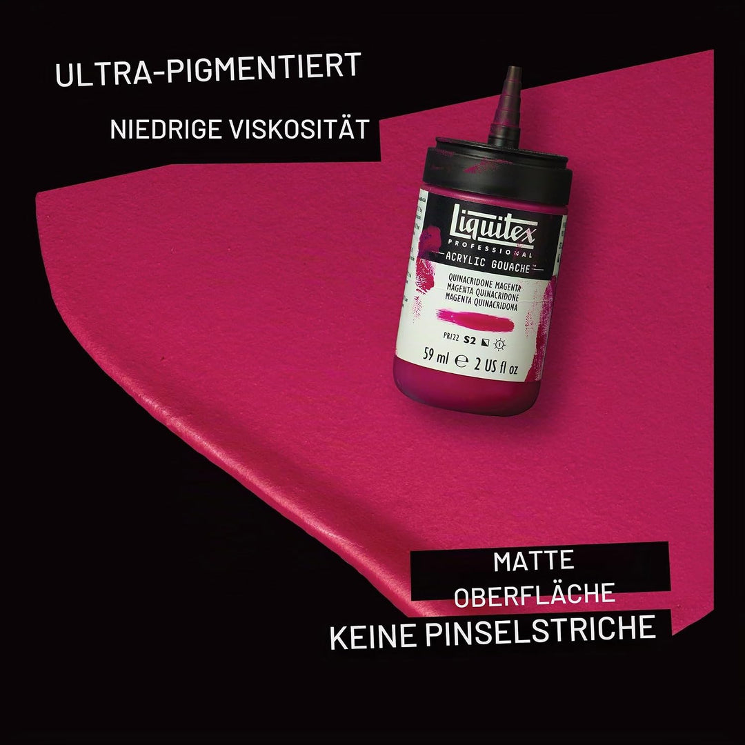 Liquitex 3699323 Proffessional Acrylic Gouache, Primärfarben, Set 6 Flaschen a 59ml 59 ml (6er Pack)