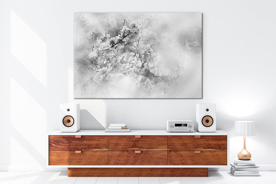 deyoli zauberhafter Rosenstrauss Format: 80x60 Effekt: Schwarz&Weiss als Leinwandbild, Motiv fertig