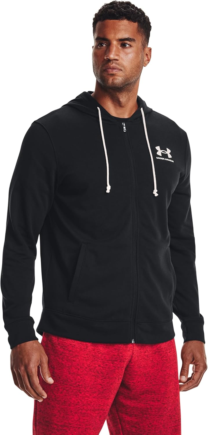 Under Armour Herren Rival Terry Full Zip Fleece Tops XS 001 Black, XS 001 Black