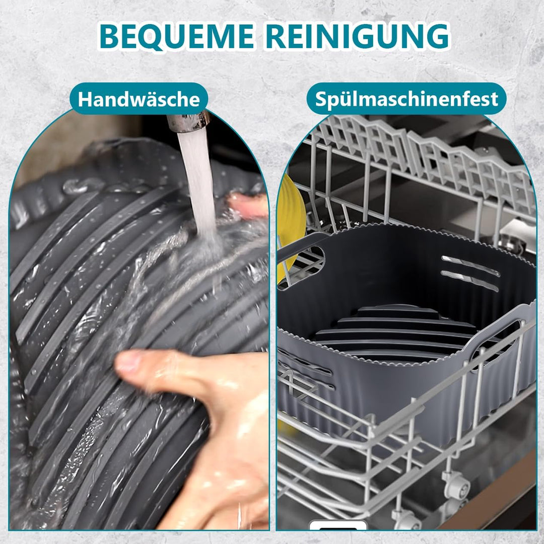 21CM Silikonform für Heissluftfritteuse, 2PCS Airfryer Zubehör XL Silikon Backform für Philip XL 6,2