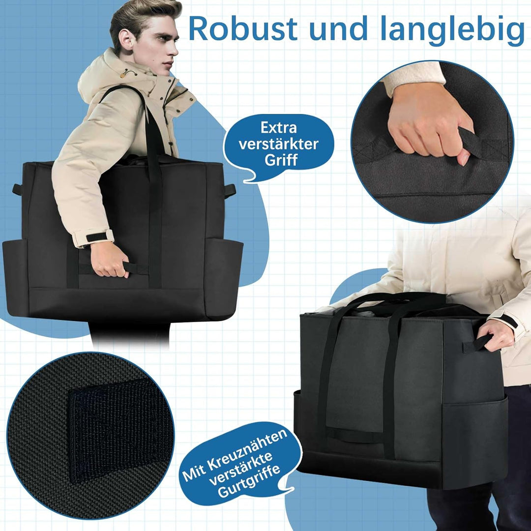 Extra Grosse Reisetasche, Erweiterbare Wasserdicht Reisetasche, Heavy Duty Tragetasche mit verstärkt
