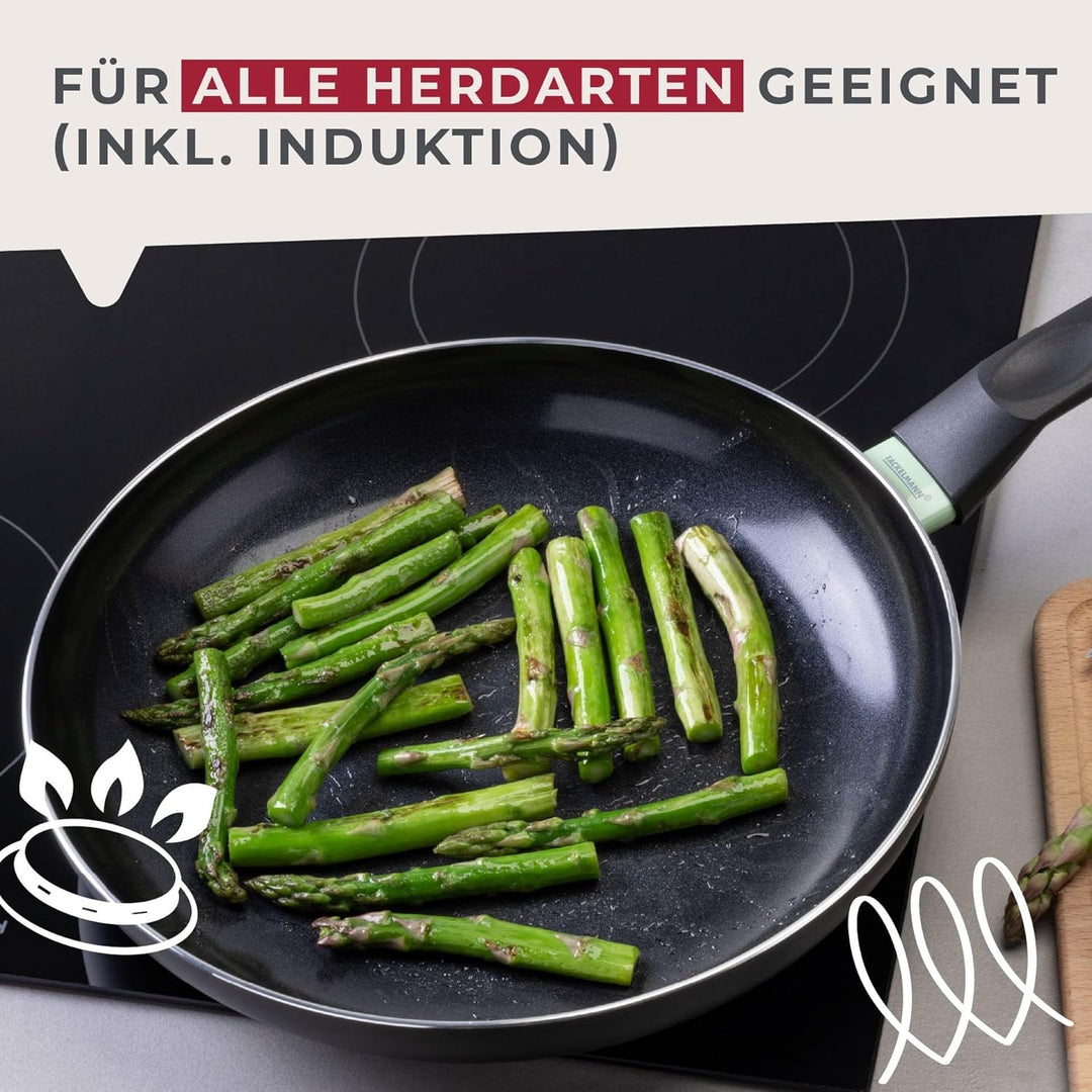 Fackelmann Bratpfanne Brandao - Ø 28 cm aus recyceltem Aluminium, PFAS-freie Keramikbeschichtung, er