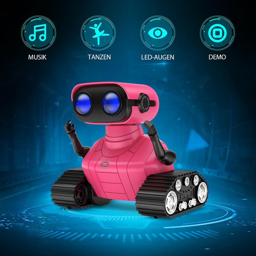 ALLCELE Roboter Kinder Spielzeug Mädchen RC Roboter Spielzeug mit Fernbedienung, Süss Aussehen, Inte