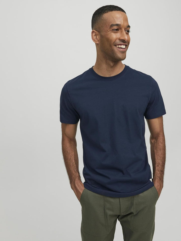 JACK & JONES Herren Rdddan Tee S/S Crew Neck Sn T-Shirt S Navy Blazer, S Navy Blazer