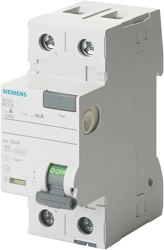 SIEMENS - 5SV33126KL FI-Schutzschalter 2-polig Typ A In: 25 A 30 mA Un AC: 230 V N-links