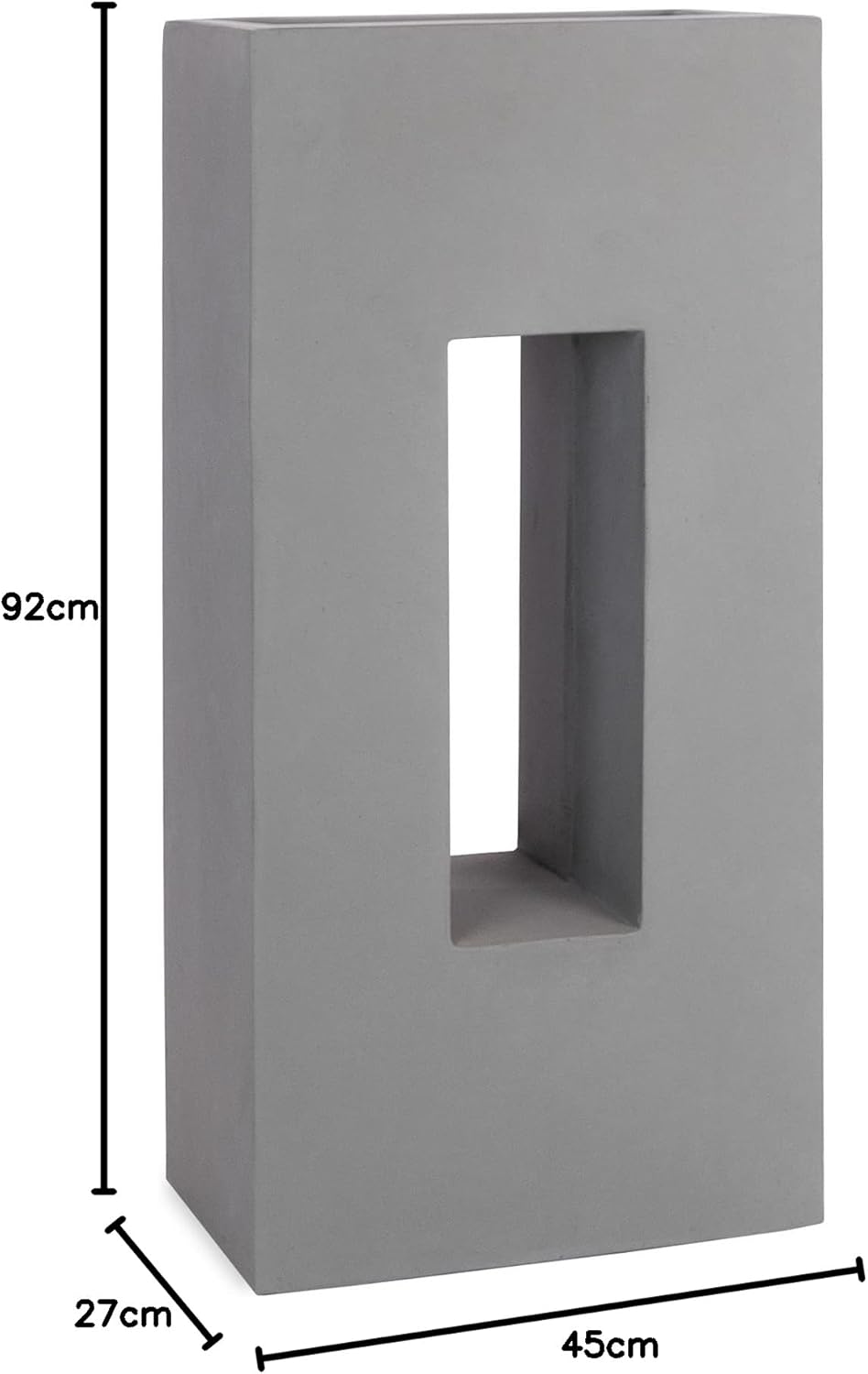 Pflanzwerk® Pflanzkübel Vista Grau 92x45x27cm *Frostbeständig* *UV-Schutz* *Qualitätsware*, 92x45x27