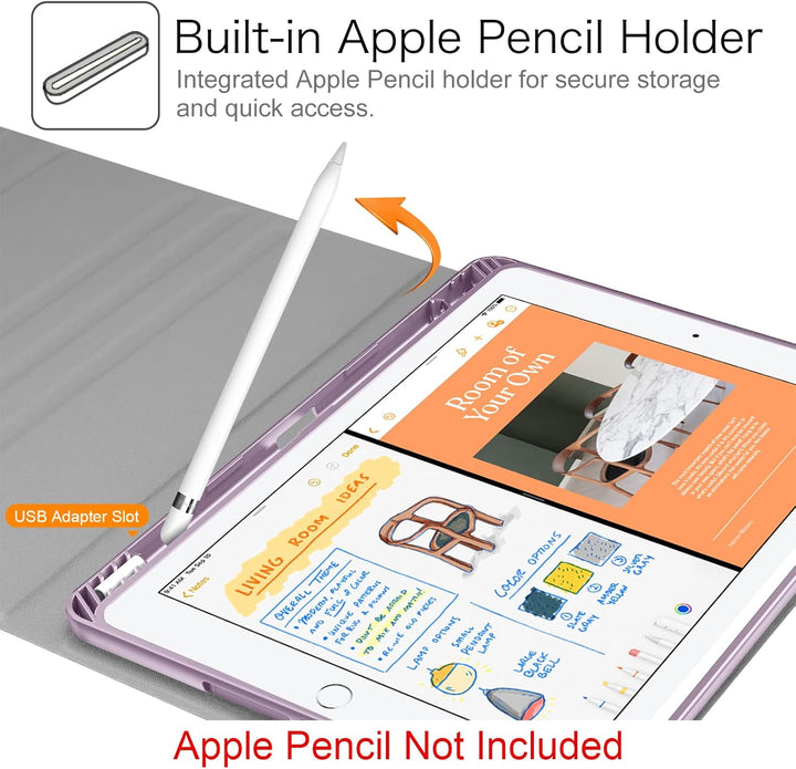 Fintie Tastatur Hülle für iPad 10.2 Zoll (9/8/ 7 Generation - 2021/2020/2019), Soft TPU Rückseite Ge