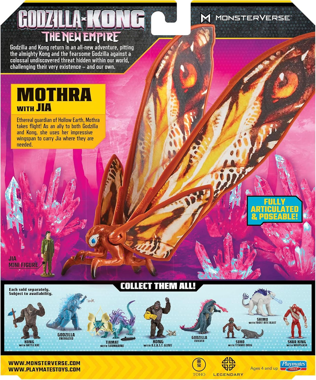 MonsterVerse Godzilla x Kong: Das Neue Imperium, 15 cm grosse Mothra-Actionfigur, ikonische Sammlerf