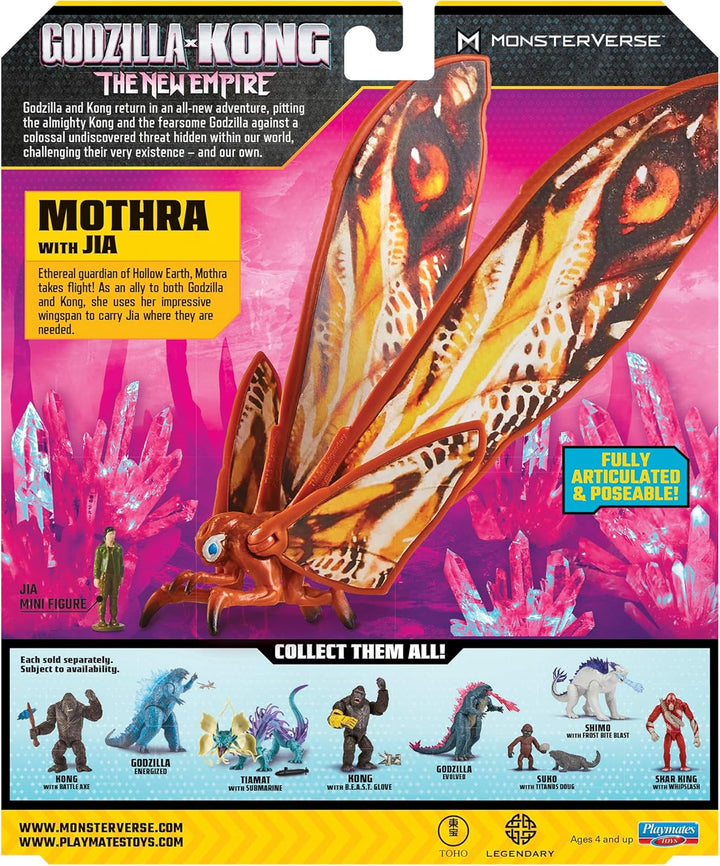 MonsterVerse Godzilla x Kong: Das Neue Imperium, 15 cm grosse Mothra-Actionfigur, ikonische Sammlerf