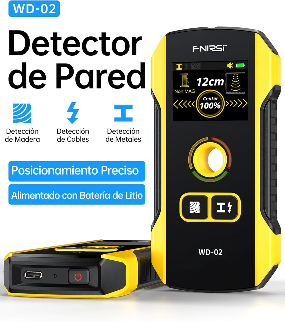 Balkenfinder-Wandscanner – FNIRSI WD-02 TFT-Display, elektronischer Balkendetektor mit HPC-Chip, Wan