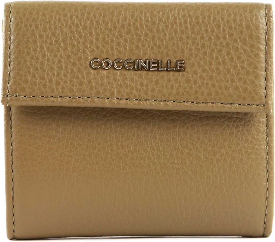 Coccinelle Metallic Soft Mini Wallet Moss Green