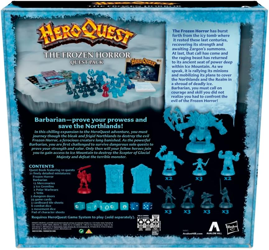 Hasbro F5815 Heroquest Frozen Horror Spiel, Mehrfarbig The Frozen Horror (Quest Pack), The Frozen Ho