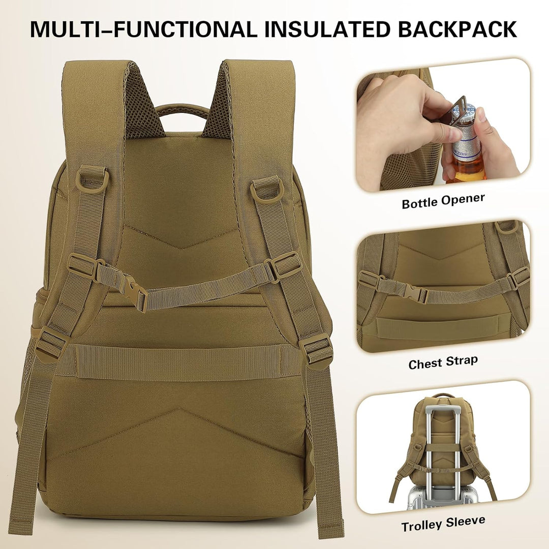 Kühlrucksack mit Doppeldecker Taktischer Kühltasche Rucksack Herren Klein Isoliert Auslaufsicherer R
