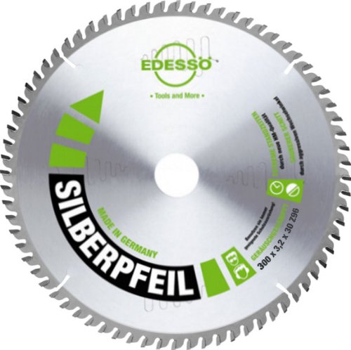 Edessö 46725030 HM-Kreissägeblatt Präzision-Silberpfeil 2 KNL HW 250x3,2/2,2x30 Z=80 W40, silber/grü