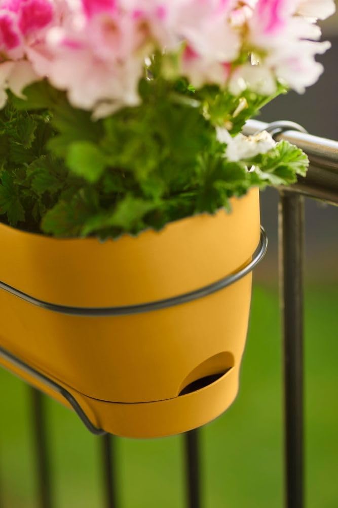 elho Vibia Campana Balkonkasten Allin1 70 mit Wasserreservoir - Übertopf für Balkon - 100% recycelte