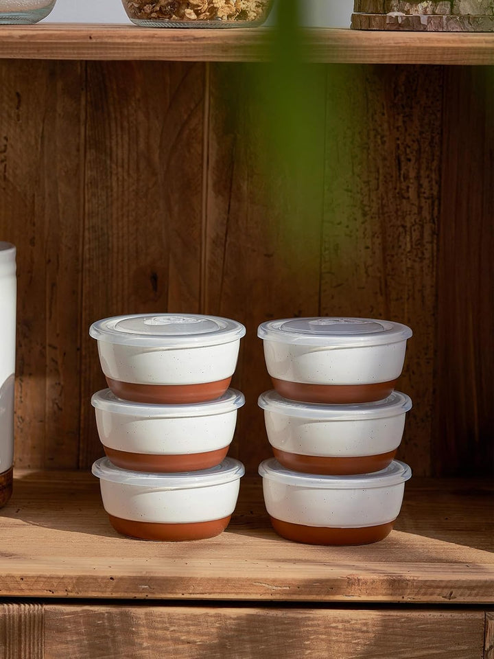 DOWAN Förmchen Creme Brulee mit Deckeln, 6 X 180ml Antihaft-Souffléförmchen Porzellan, Creme Brulee