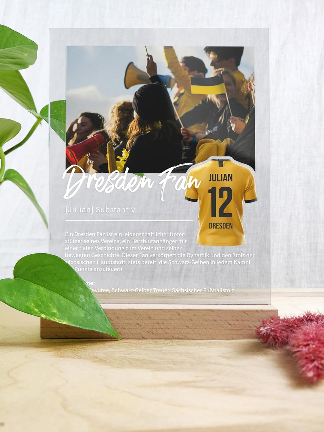 Dresden Geschenk personalisiert - Acryl Geschenk - Definition: Dresden Fan - Dresden Fanartikel, Dre