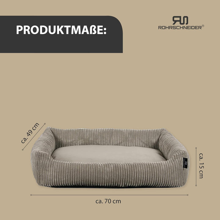 Rohrschneider Katzenbett Cordstoff mit Spielkugelset (Taupe, breiter Cordstoff) Taupe breiter Cordst